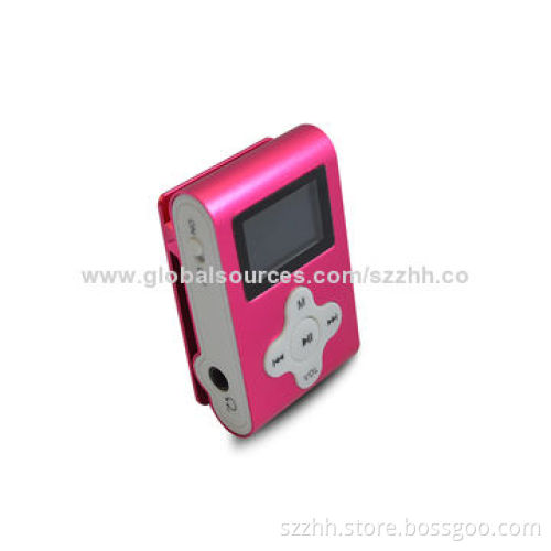 Flash Clip MP3 Players with 1.1-inch OLED Display with USB Disk, 3.5mm Jack